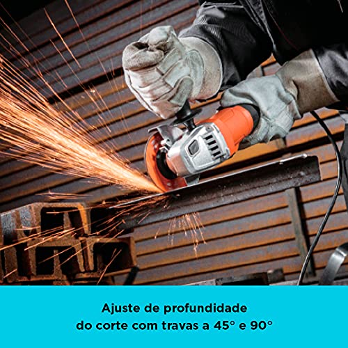 BLACK+DECKER Esmerilhadeira Angular de 4 1/2 Pol. (114,30mm) 12.000 RPM 110V G650K5