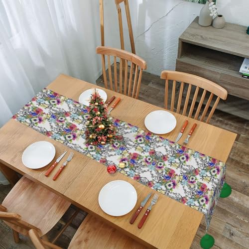 Chemin de table fleurs et branches de qualité supérieure pour table basse - 8