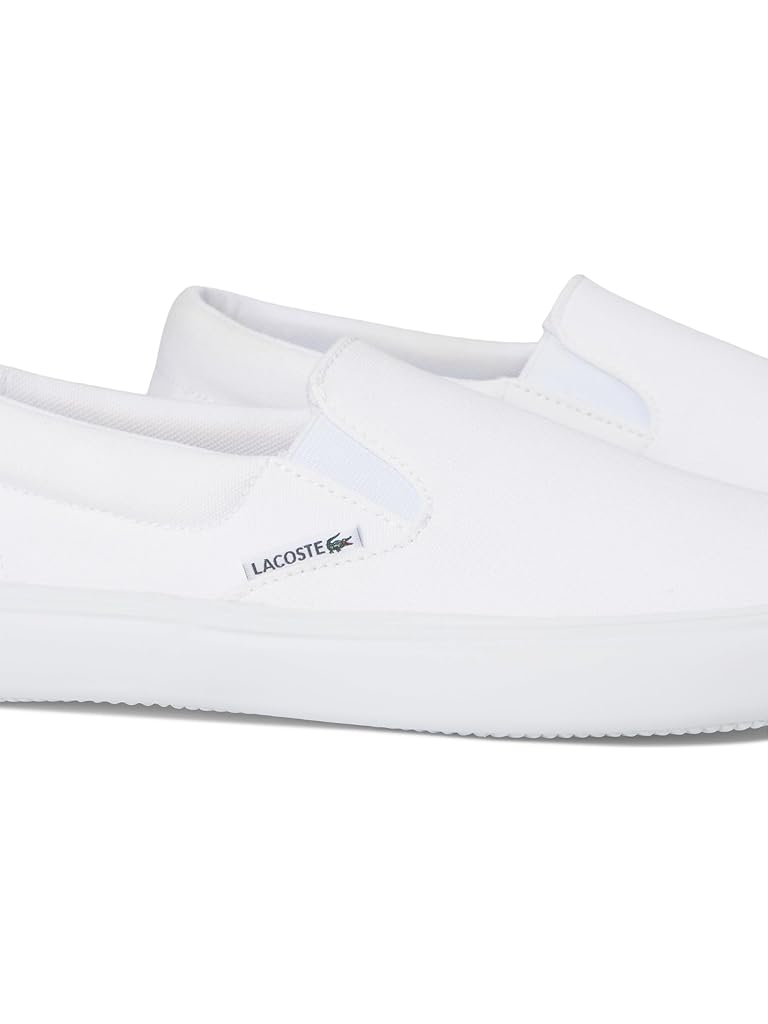 White Lacoste Slip-On Base Sneakers