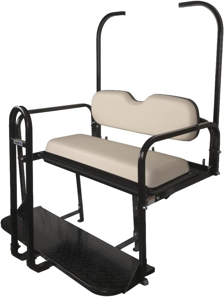 PROFX Rear Flip Seat Kit with Grab Bar for EZGO TXT (1995-Up) Golf Cart