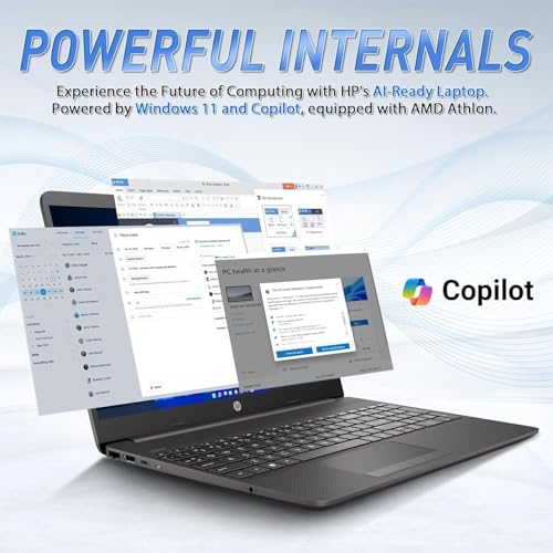 Image of HP G9 Business & Student Laptop Computer • 15.6 FHD (1920x1080) Anti-Glare Display • 64GB RAM • 1TB PCIe SSD • AMD Athlon Silver 3050U Processor • AI Noise Removal • Windows 11 Pro
