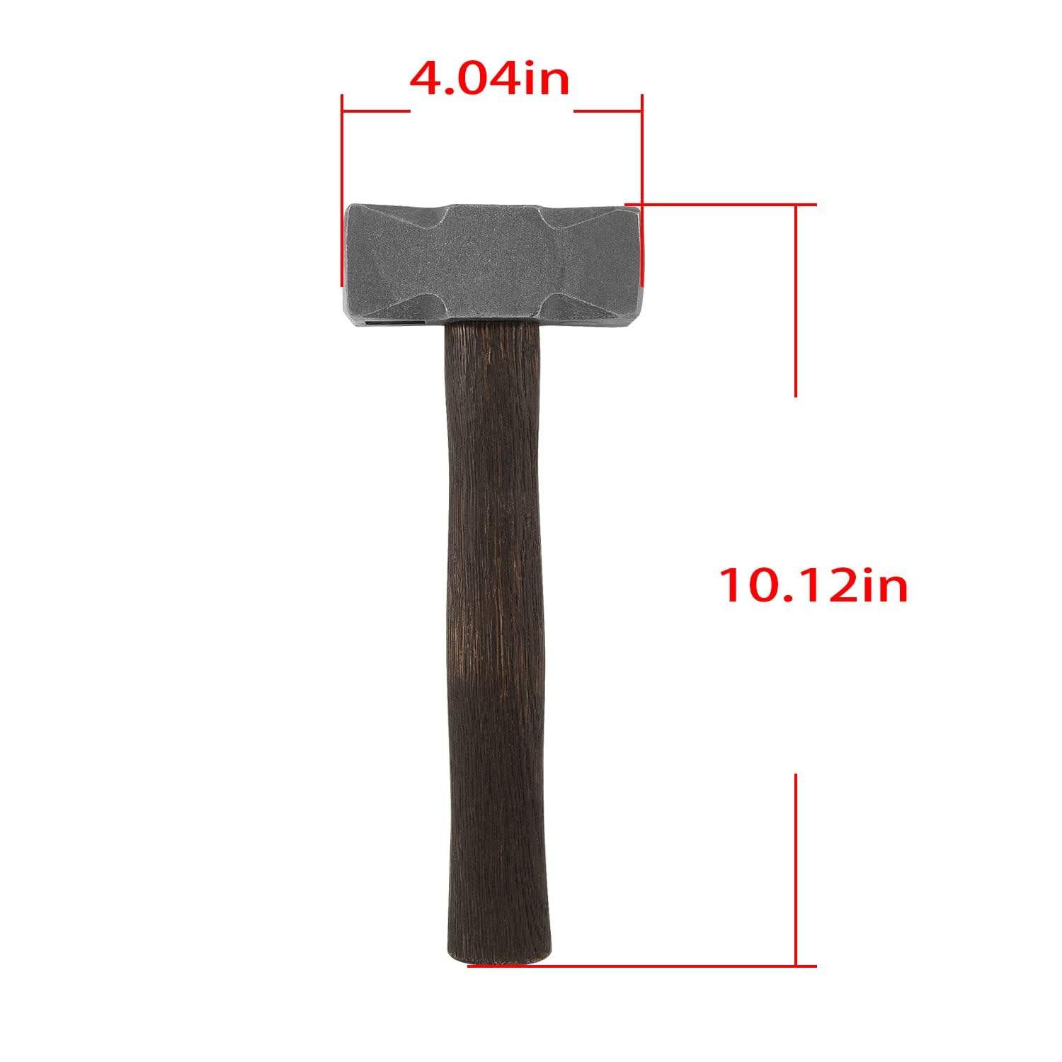 2,2 Lb (1000 g) quadratischer Schmiedehammer, perfekt für Hufschmied, Klingenschmieden, Schmiedewerkzeug