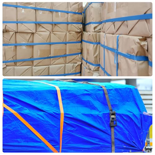 Image of MECCANIXITY Lightweight Polypropylene Webbing Strap 2 inch 10 Yard Backpack Strapping Band Blue for Outdoor Luggage Cargo Straps