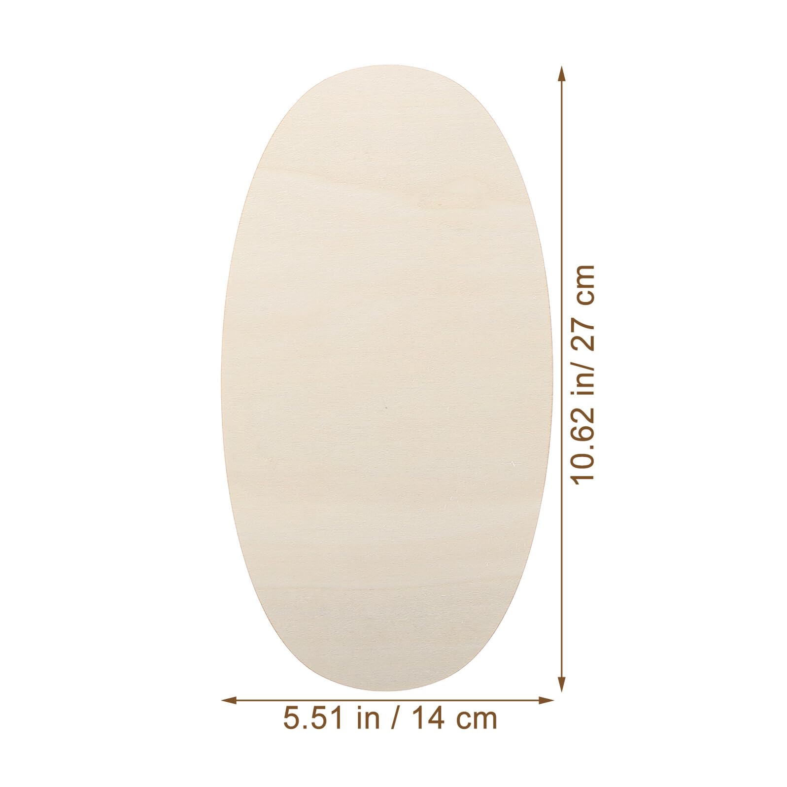 10 Stück Ovale Holzscheiben zum Selbermachen, Holzanhänger