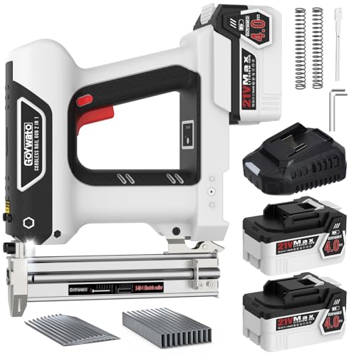 GoYwato 2-In-1 Cordless Nail Gun - 21V Battery Powered 18