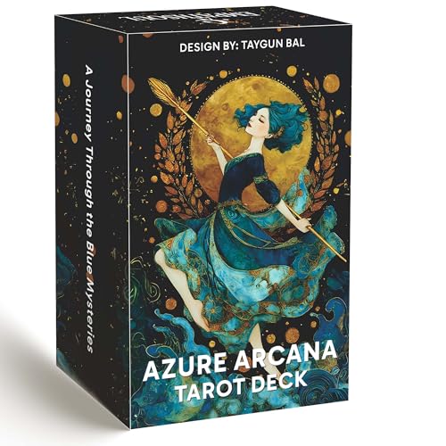 DPEHAKMK Azure Arcana Tarot Deck, 78 Tarot Cards with...
