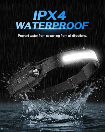 Image of Victoper LED Lumilight Head Torch 7 Lighting Modes IPX4 Running Head Torch, 230 Degree Wide Beam Adjustable Sensor Headlamp Gift for Dad Lumi Li GHT Led Headband