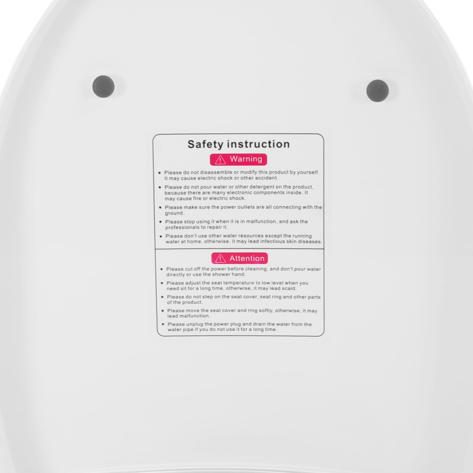 Abattant WC Japonais Intelligent, Siège WC Chauffant avec Jet Lavant, Télécommande, Séchage, Veilleuse LED, Buse Autonettoyante, 4 Températures, Abattant WC Lavant 37 x 51 x 13 cm