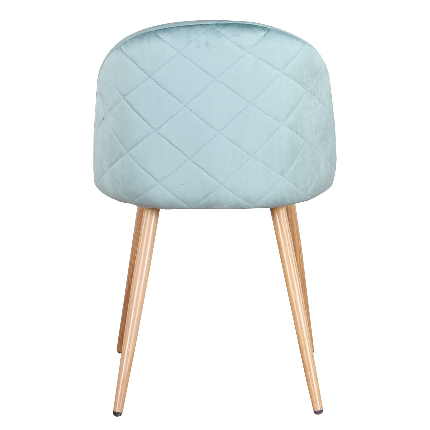 GrandCA HOME Set di 2 sedie da pranzo in velluto con gambe in ferro effetto legno, versatili per ufficio, caffetteria, cucina, soggiorno, camera da letto (verde, 2)