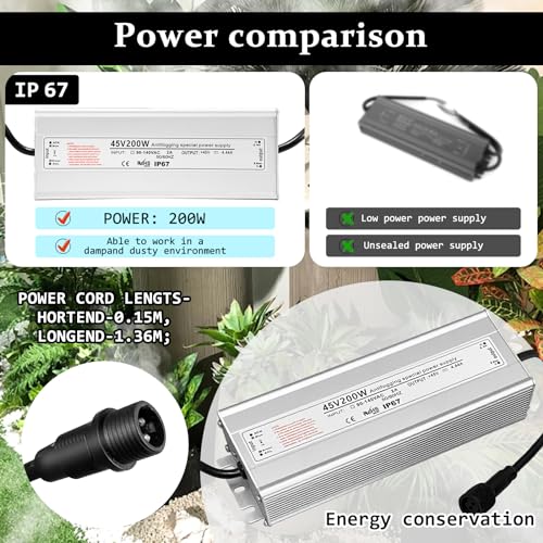 Mezurun Ultrasonic Fogger 6 Head Ultrasonic Mist Maker,5000ml/H 200W Mist Maker Fogger,6 Head Ultrasonic Fogger Mist Maker,6 Head Ultrasonic Mist Maker fogger Ultrasonic Mister Fogger 6 Head Fogger by Mezurun - Image 5