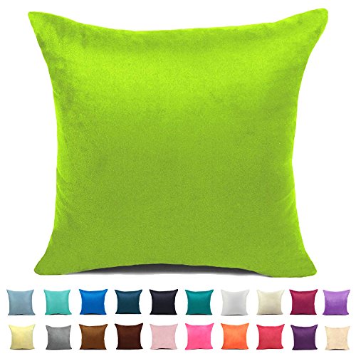 Easondea Fundas de Cojín de color sólido Square Decorativos para Sofá Cama Coche Fundas Cojines Funda de Almohada Verde 65X65CM