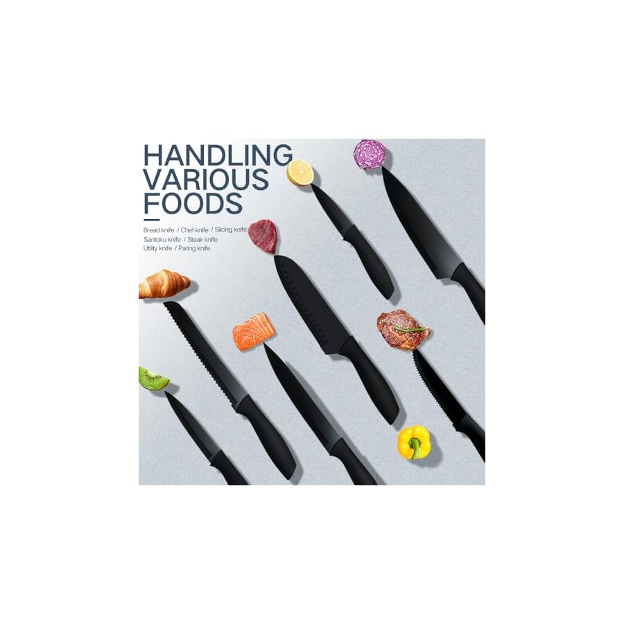 Knife-Set-with-Block-Kitchen-Knife-Set-with-Block-15-Pcs-High-Carbon-Stainless-Steel-Block-Knife-SetKitchen-Knife-SetChef-KnifeSteak-Knives-Black-15Pcs-set Knife Set with Block, Kitchen Knife Set with Block, 15 Pcs High Carbon Stainless Steel Block Knife Set,Kitchen Knife Set,Chef Knife,Steak Knives, Black (15Pcs set)