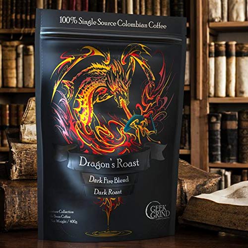 Geek Grind Dragon's Roast Café en Grano - Bolsa 12 oz miniatura 4