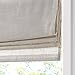 Madison Park Kyler Cordless Roman Shades - Single Panel, Lightweight Linen Blend Fabric, Natural Design, Easy Installation, Light Filtering Window Blind, Bedroom, Living Room Decor 35