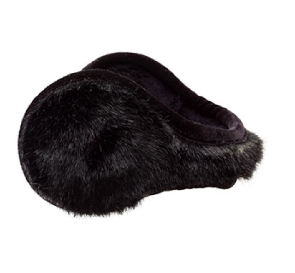 180s Women's Ear Warmers - Vail Faux Fur Black
