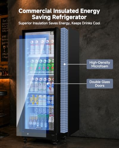 Image of BODEGACOOLER 9.8 Cu.Ft Commercial Beverage Refrigerator Glass Door Display