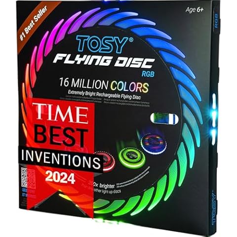 TOSY Flying Disc with 16 Million Colours Cover