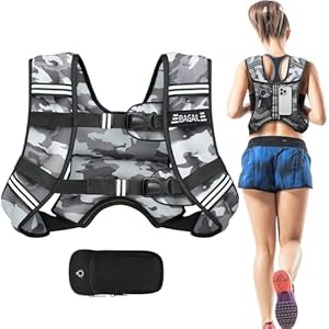 BAGAIL Weighted Vest for Strength Training, Bust Size Adjustable, Convenient Pocket, Iron Sand Weighted Vests, Ideal for Gym Workouts, Yoga Training and Aerobic Exercises