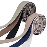 NBEADS 16.46m 6 Farben Polyester Baumwoll Gurtband, 38mm Breites Schweres Baumwollgurtband Tragetaschen Leinengurte Für Nähprojekte Taschenherstellung Gürtel Heimwerkerarbeiten Outdoor Ausrüstung