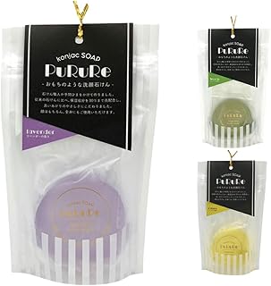 洗顔石鹸 こんにゃく石鹸 100g 固形 シトラス 乾燥肌 敏感肌 【おもちのような洗顔石けん】 低刺激 赤ちゃん 保湿 カリ石けん ヒアルロン酸 全身 日本製