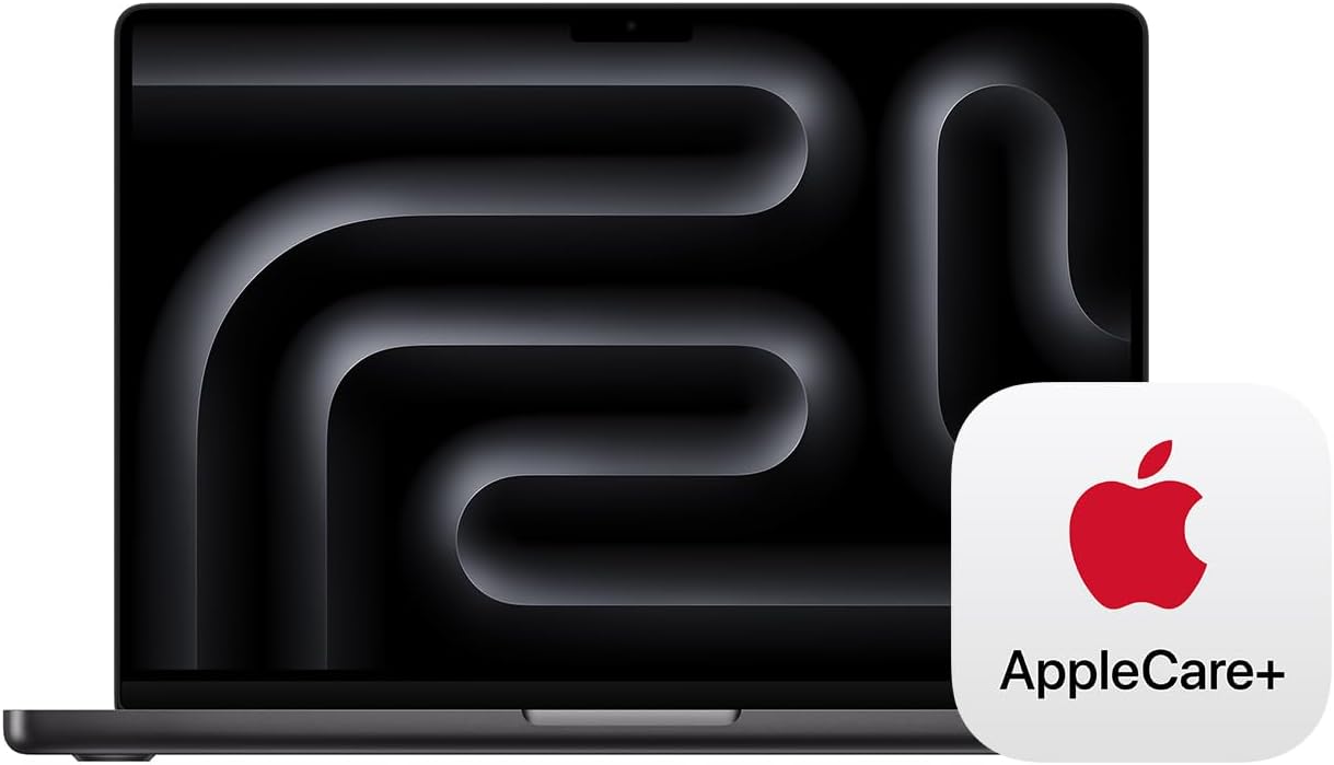 Apple 2024 MacBook Pro 14-inch Laptop M4 Pro chip: 24GB Unified Memory, 512GB SSD Storage; Space Black with AppleCare+ (3 Years)