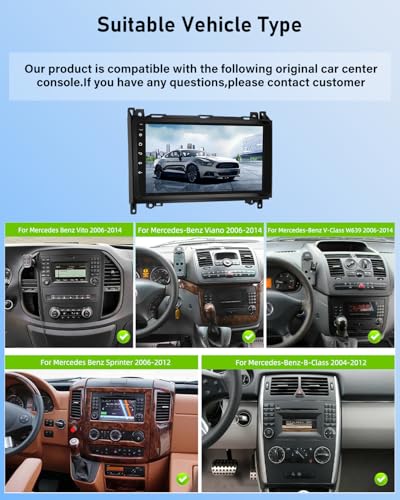 Autoradio Android Mercedes W169 W245 W639 avec Android Auto et caméra de recul