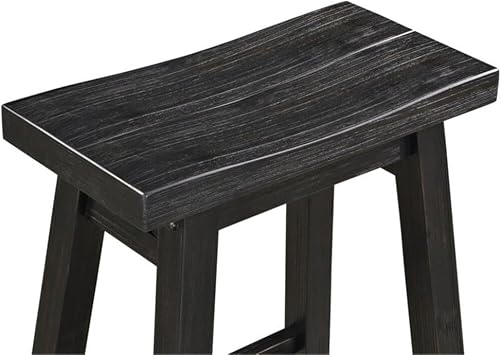 Boraam Sonoma Backless Saddle Kitchen Counter Stool - Black Charcoal