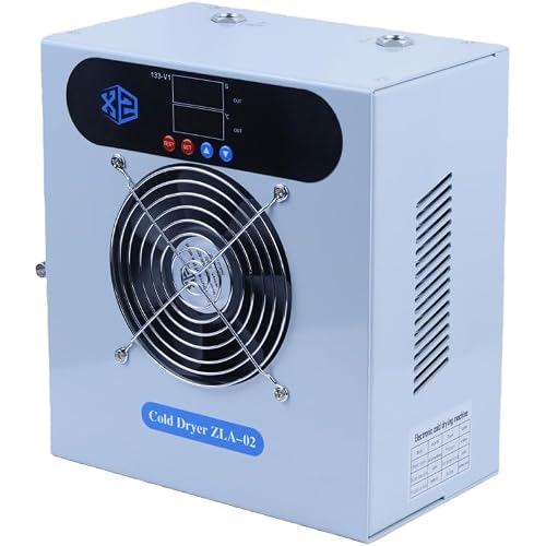 Refrigerated Dryer, 110V Small Air Compressor Freeze Dryer, Compressed Air Dryer Cooling Of The Water Removal Filtration Oxygen Chamber