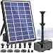 POPOSOAP Solar Springbrunnen für Außen, 6,5W Teichpumpe Solar mit...