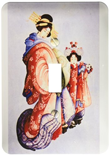 Peinture japonaise interrupteur bascule unique pour déco salon asiatique