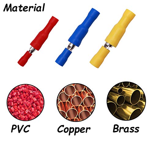 Smseace CAMPD&FRD-R-Y-B-160 160Pcs Bullet Connectors Terminal Insulated Female And Male 22-16/16-14/12-10Awg Wire Connectors Bullet Crimp Terminal Sm-03 thumb #2