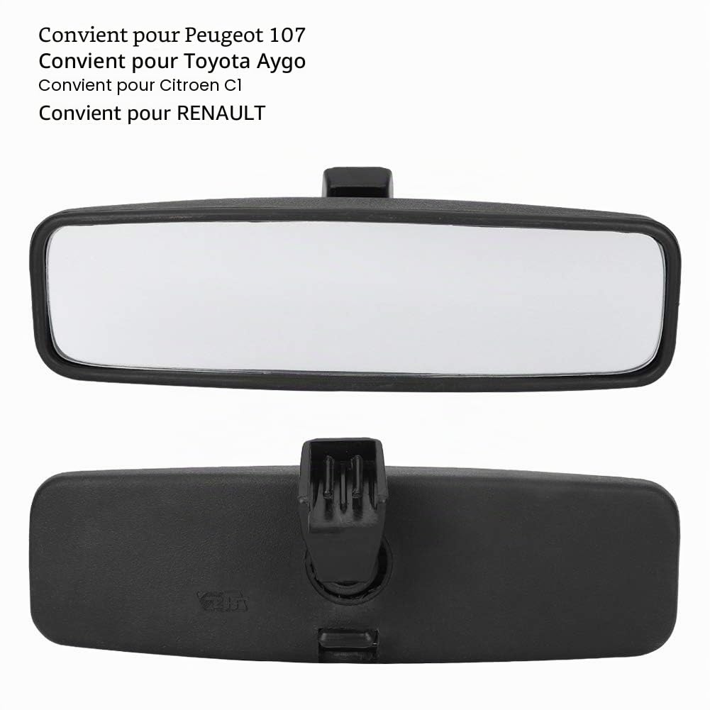 Rétroviseur, Rétroviseur Intérieur ABS et Boîtier en Verre 814842 Convient pour 107/206/106