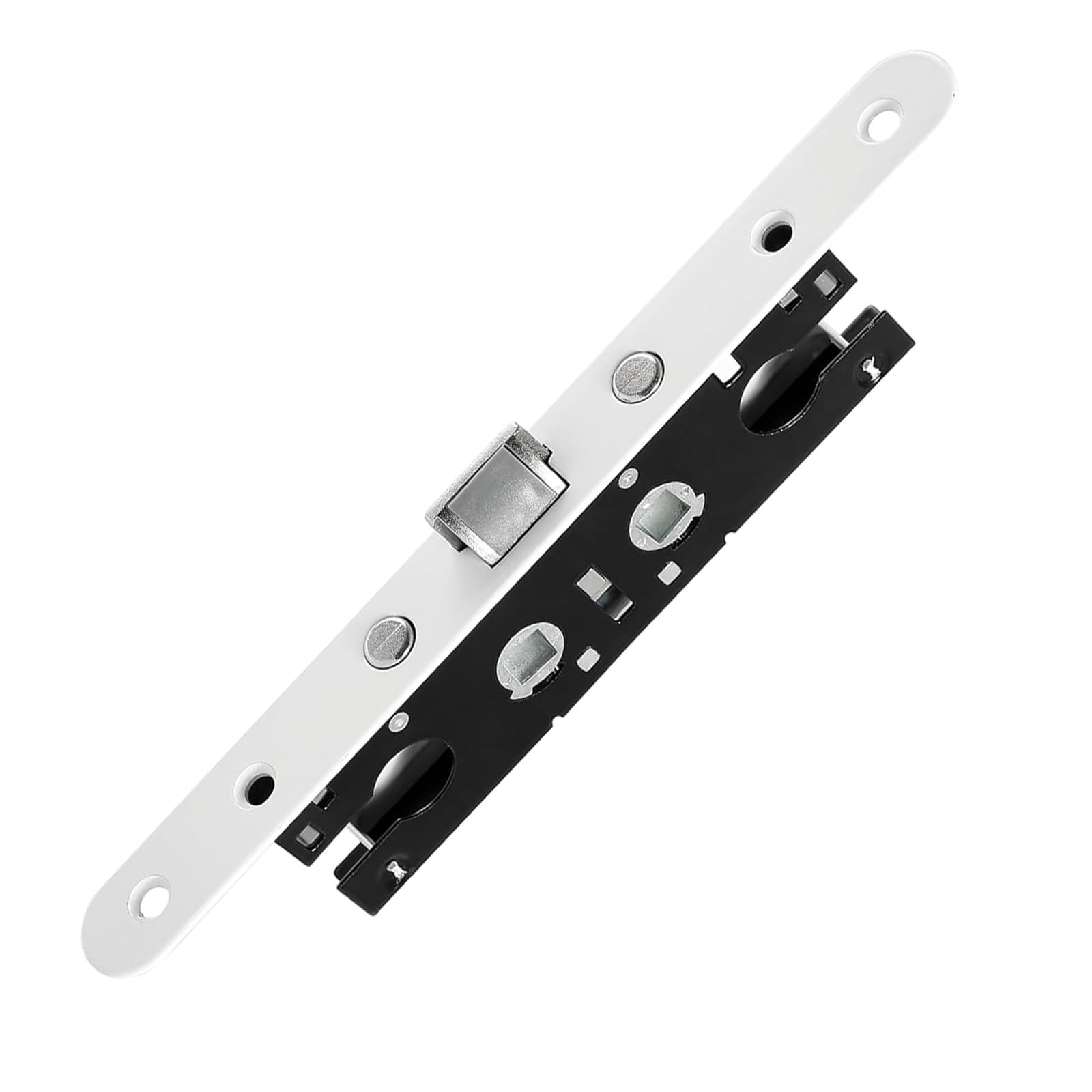 Storm Door 2 Point Bolt Mortise Lock Body Fit Pella Storm Door Handleset Part, White Face Plate, Only Lock
