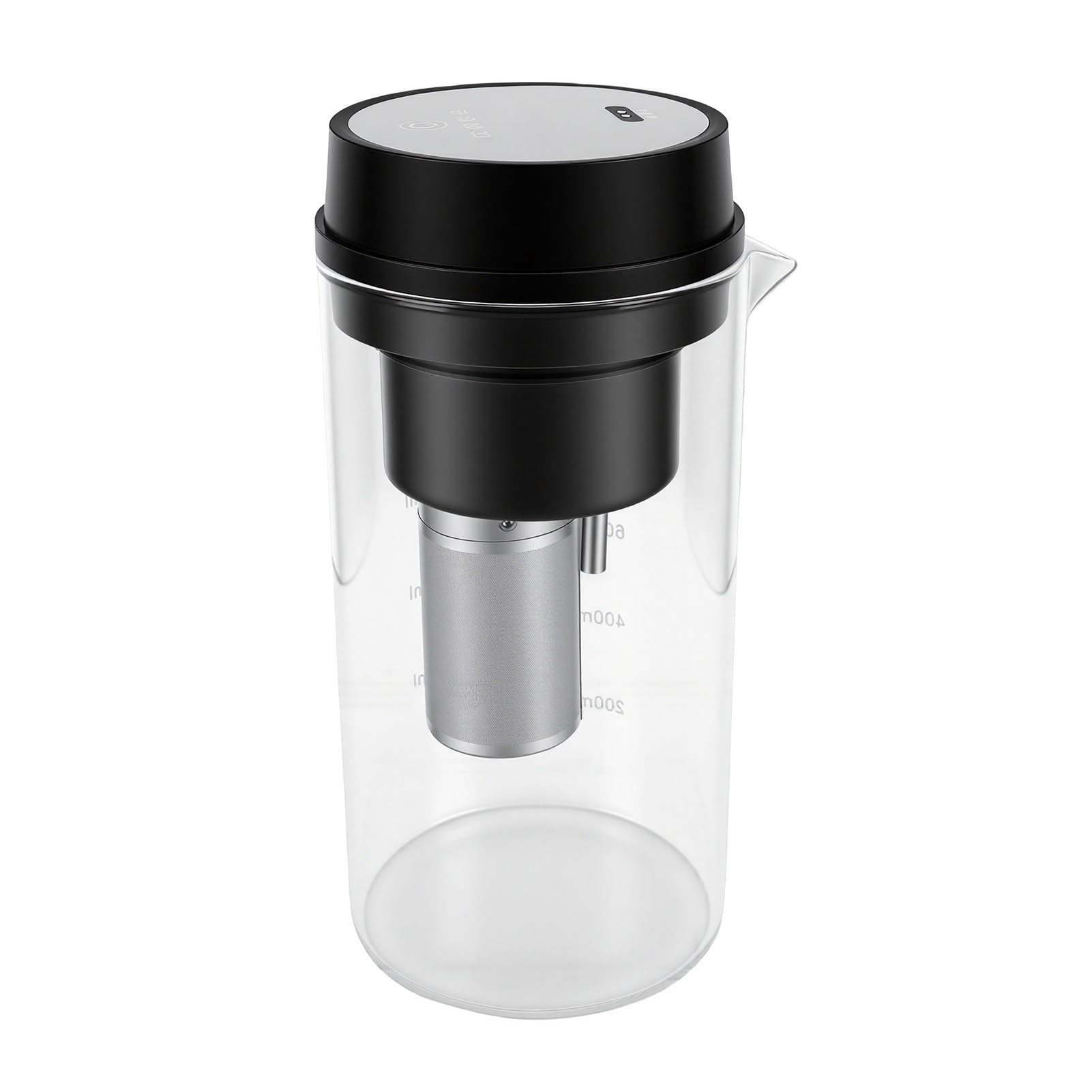Luocute Fría de 700 Ml, Máquina de Hielo Recargable a Prueba de Fugas | con bomba de alta presión y filtro fino para oficina en casa negro