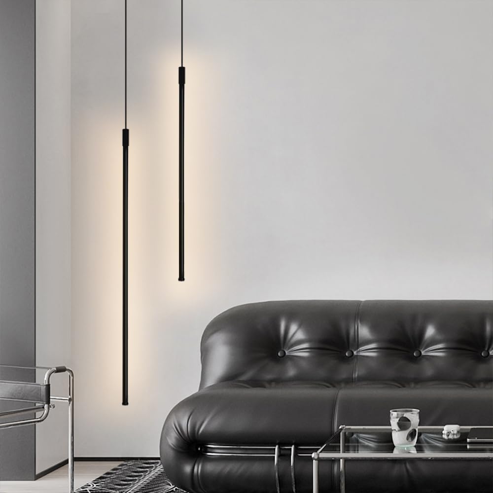 QAZQA + Lampada A Sospensione Minimalista Tubo - Design - Alluminio - Nero - Cilindro GU10 Max 1 X 5 Watt 35377916