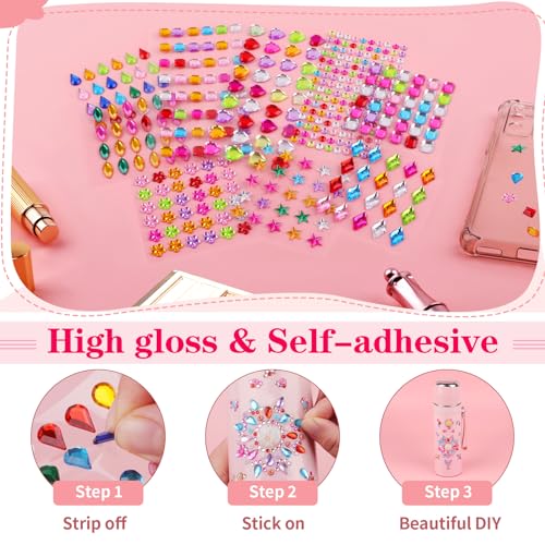 Hoiny GEM STICKERS Crafts For Kids, Self Adhesive Jewel Stickers thumb #4