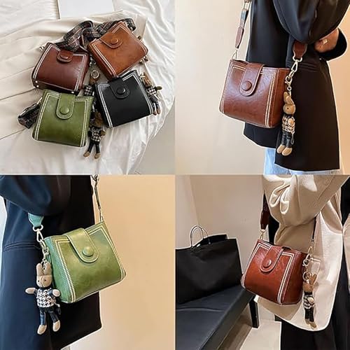 Bootara Bucket Bag, Women's Vintage Bunny Charm Bucket Bag with Adjustable Wider Shoulder Strap Crossbody2