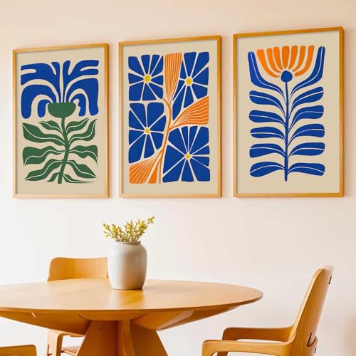 Image of kotart Boho Art Home Decoration Paintings With Frame For Living Room Bed Room Hotel Wall Decor Digital Reprint Set of 3 (19X25 inch)