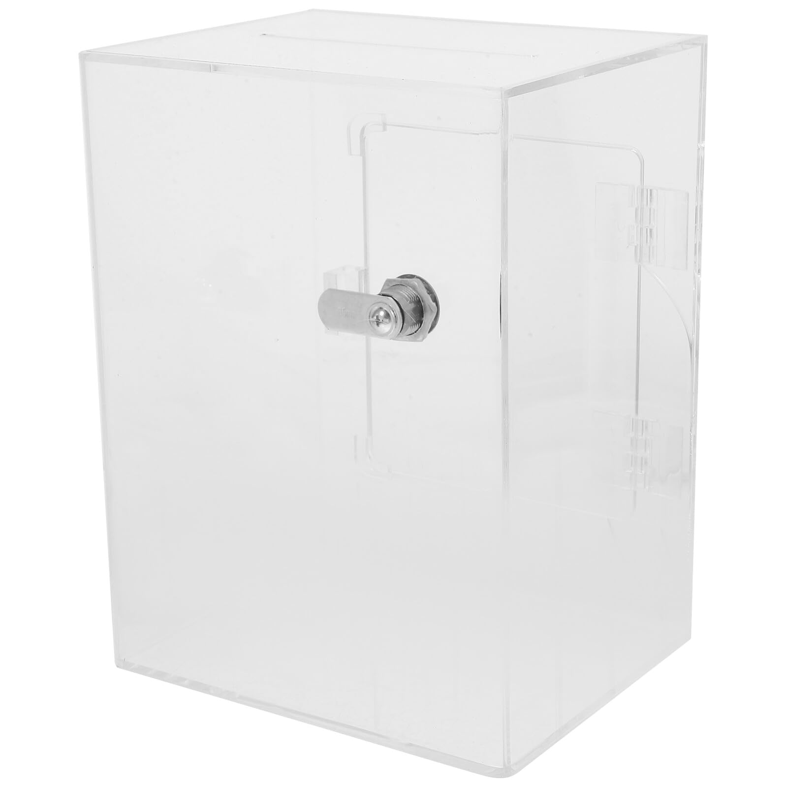 Abaodam Tirelire Transparente en Acrylique avec Serrure et Clé de Sécurité pour Garçon et Filles, Boîte Carrée Pratique pour Présents d'anniversaire et Rangement D'espèces