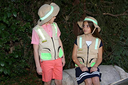 Kids Safari Floppy Bucket Hat Outdoor Adventure, Adjustable Head Band, Wide Brim, Chin Strap & Mesh Ventilation Panels4