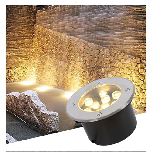 GUODDM Luz LED De Anillo Para Fuente - Iluminación De Paisaje Terrestre, Iluminación Subacuática Para Piscinas De 12 V CC, Foco Sumergible IP68, Resistente Al Agua(White,15W(12v))