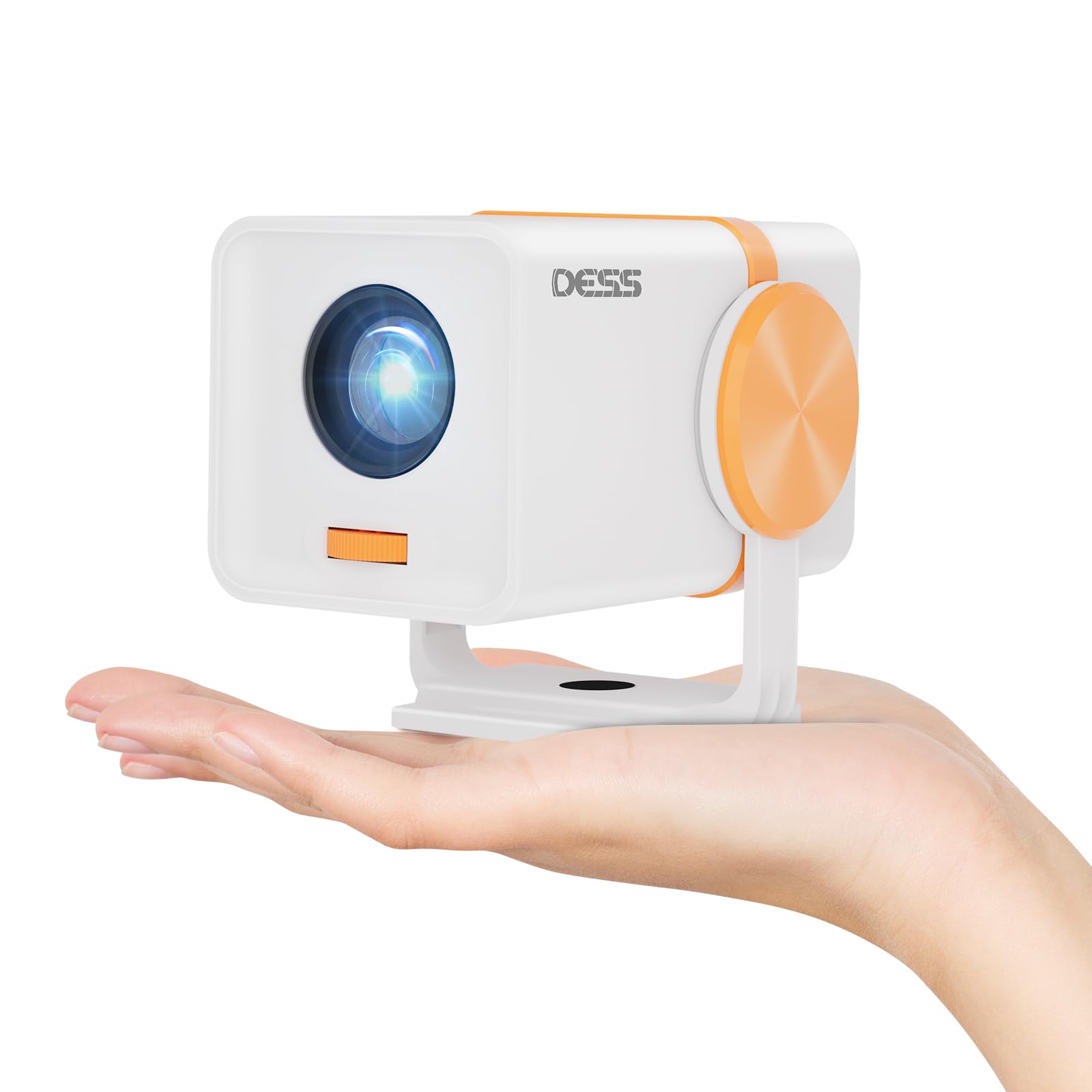 Mini Projector, Portable-Outdoor Projector, Android 13 with Built-in Apps, WiFi 6 & Bluetooth 5.0 Small Video Projector, 180° Rotatable Auto Keystone，Home Cinema Projector