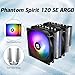 Thermalrlght Phantom Spirit 120 SE ARGB CPU Air Cooler,7 Heat Pipes CPU Cooler,Dual 120mm TL-C12B-S V2 PWM Fan,AGHP 4.0 Technology,S-FDB Bearing,for AMD AM4 AM5/Intel 1700/1150/1151/1200/1851