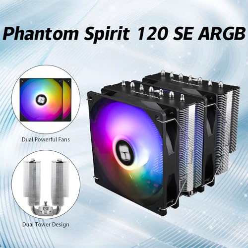 Image of Thermalrlght Phantom Spirit 120 SE ARGB CPU Air Cooler,7 Heat Pipes CPU Cooler,Dual 120mm TL-C12B-S V2 PWM Fan,AGHP 4.0 Technology,S-FDB Bearing,for AMD AM4 AM5 /Intel 1700 /1150 /1151 /1200 /1851