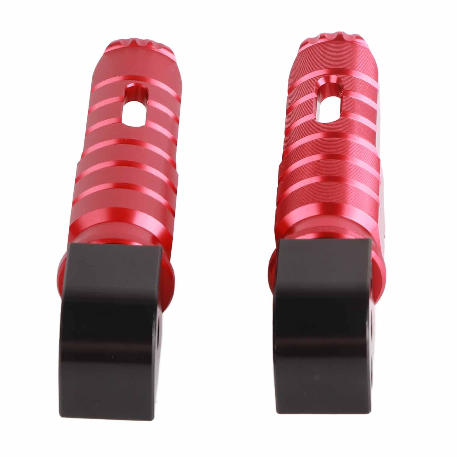 Pedane Posteriori, Pedali di Ricambio in Lega di Alluminio Anodizzato per Moto, con Superficie Antiscivolo, Adatti per Z800 Z650 Z900 Z1000SX 250 300 400 650 (rosso)