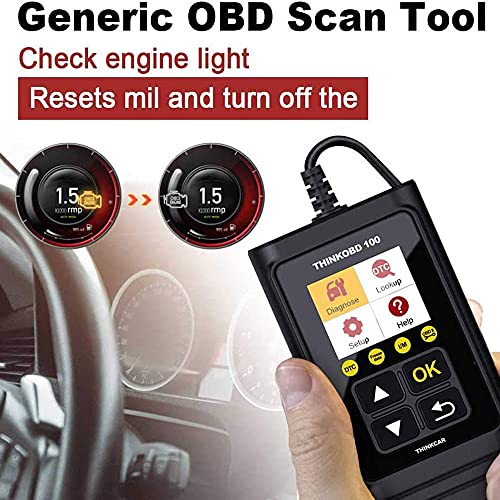 Image of THINKCAR OBD2 Scanner Diagnostic Tool, Scanner for Car with All System and 28+ Maintenance Services, Thinktool Mini Support Bidirectional Control and ECU Coding, Auto VIN and Update Free Lifetime