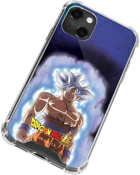 Skinit Clear Phone Case Compatible with iPhone 13 Mini - Officially Licensed Dragon Ball Super Goku Ultra Instinct Design