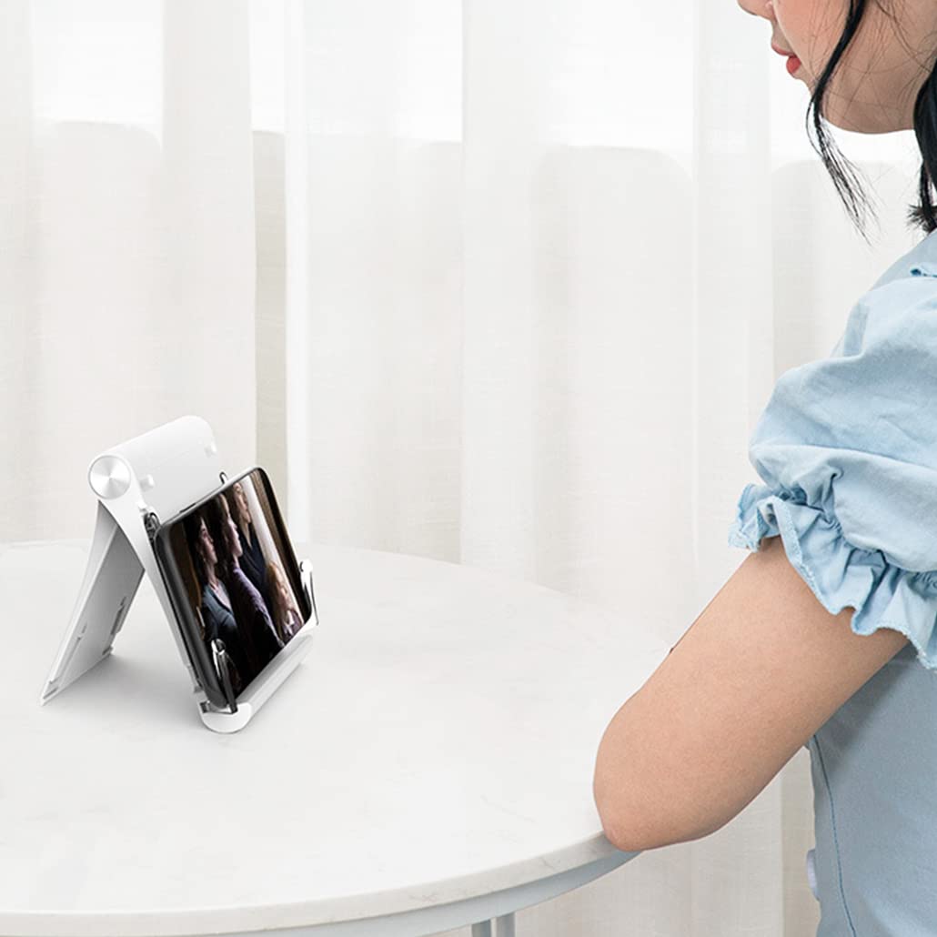 2 Leggio Libri Da Tavolo Regolabili – Altezza Multipla (7 Posizioni) – Supporto Per Libri, Tablet E PC – Bianco, Rosso E Blu - 4