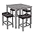 SEHAONOHOME 5 Piece Dining Table Set for 4, Modern Kitchen Bar Table and 4 Chairs for Living Room, Dining Room, Game Room, Brown & Light Gray