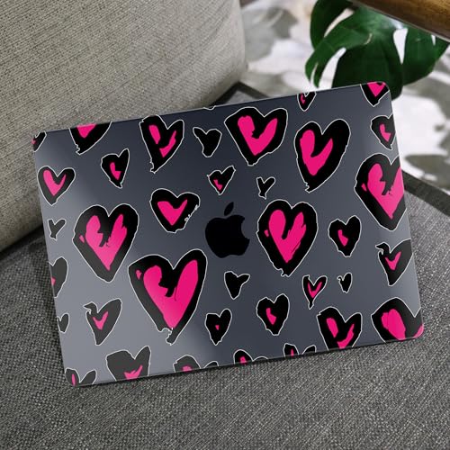 Image of MEEgoodo Case for MacBook Pro 16 inch 2026 2024 2023 2021, Laptop Hard Shell Compatible with M5 M4 M3 M2 M1 Pro /Max Chip, Fit Model A3429 /A3428 /A3403 /A3186 /A2991 /A2780 /A2485, Handwritten Heart